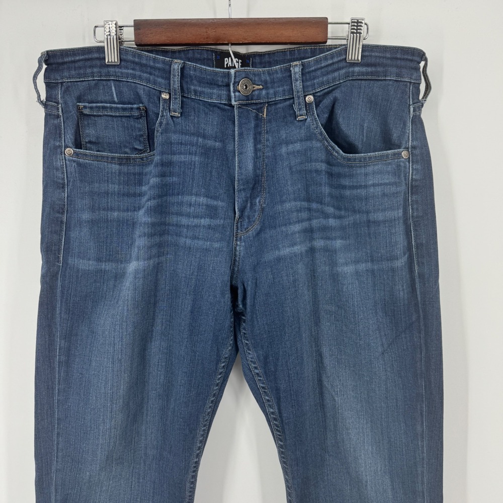 Paige Federal Mens Size 36x30 Blue Denim Jeans Made in USA Straight Leg